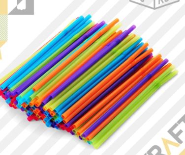 Трубочки д/коктейля цветные 500 шт 260 мм